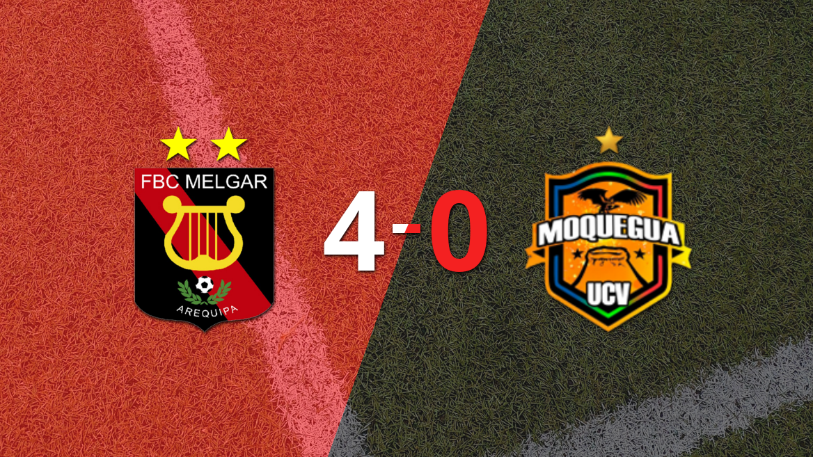 Liga 1: Melgar le pasó por encima 4-0 a Deportivo Moquegua con doblete de Bernardo Cuesta