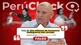 Cerraron 2 millones de bodegas por la extorsión, dijo el candidato presidencial Napoleón Becerra, pero es falso