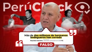 Cerraron 2 millones de bodegas por la extorsión, dijo el candidato presidencial Napoleón Becerra, pero es falso