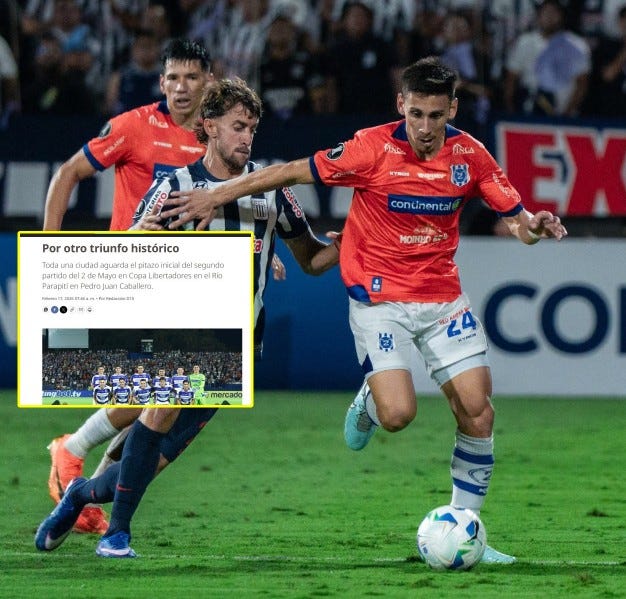 El choque de<strong> Copa Libertadores</strong> tendrá como protagonistas a <a href=https://rpp.pe/futbol/copa-libertadores/sporting-cristal-vs-2-de-mayo-la-alineacion-posible-con-bajas-para-ida-fase-2-de-copa-libertadores-2026-noticia-1676101 data-mce-href=https://rpp.pe/futbol/copa-libertadores/sporting-cristal-vs-2-de-mayo-la-alineacion-posible-con-bajas-para-ida-fase-2-de-copa-libertadores-2026-noticia-1676101>2 de Mayo y Sporting Cristal</a> en la ciudad paraguaya de Pedro Juan Caballero.
