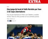 <strong>Extra de Paraguay:</strong> Hoy juega de local el Gallo Norteño por fase 2 de Copa Libertadores
