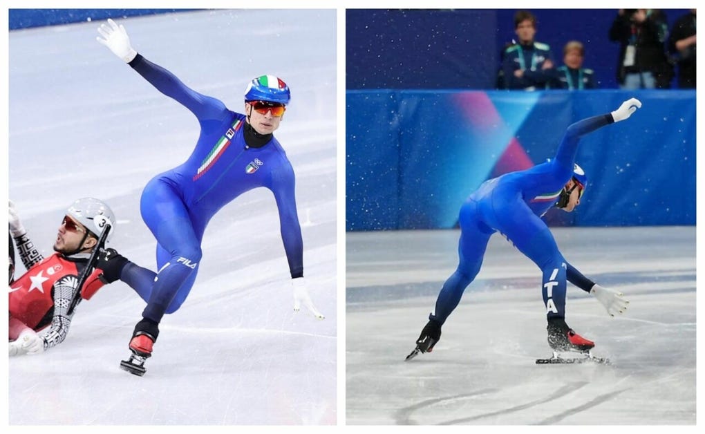 El italiano Pietro Sighel fue protagonista de un hecho insólito en los Juegos Olímpicos de Invierno Milán-Cortina 2026, al culminar con el trasero por delante su prueba en los 500 metros en patinaje de velocidad.