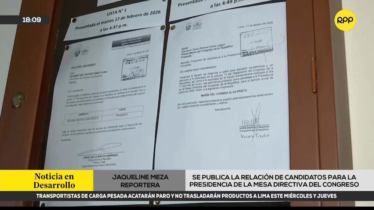 Oficialía Mayor publicó la relación de candidatos para le presidencia de la Mesa Directiva del Congreso