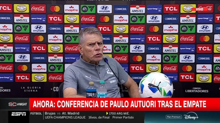 La conferencia de Paulo Autuori tras el empate de Cristal