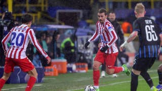 Todo se define en Madrid: Atlético empató 3-3 con Brujas en Bélgica por la ida de playoffs de la Champions League