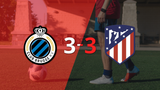 Champions League: 3-3 dejó la llave abierta entre Club Brugge y Atlético de Madrid