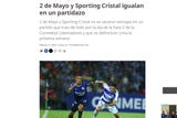 <strong>D10 de Paraguay:</strong> 2 de Mayo y Sporting Cristal igualan en un partidazo