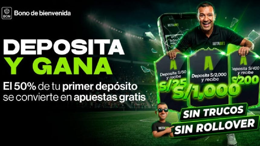 Retabet - Bono hasta S/1000 sin rollover