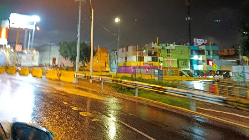 Así lucían las calles del primer puerto esta madrugada.