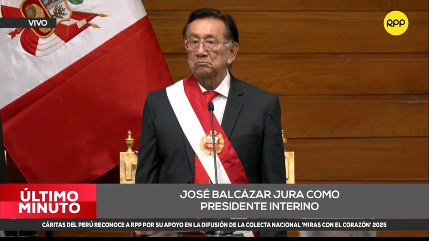 José Balcázar juró como presidente interino