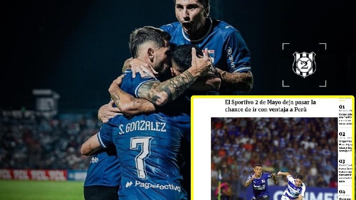 Prensa paraguaya lamentó empate de 2 de Mayo: 