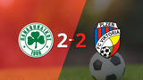 Europa League: Panathinaikos y Viktoria Plzen empataron 2 a 2 en el encuentro de ida