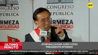 Los tres ejes anunciados por José María Balcázar para su gestión como presidente interino