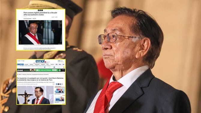 “Perú tiene un nuevo presidente interino”: así reaccionó la prensa internacional a la elección de José María Balcázar [GALERÍA]