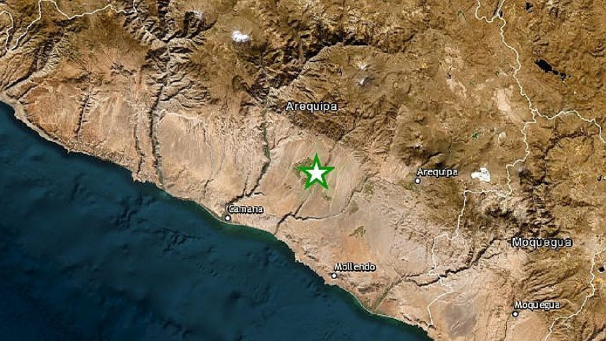 Un sismo de magnitud 4.0 remeció la región Arequipa esta tarde