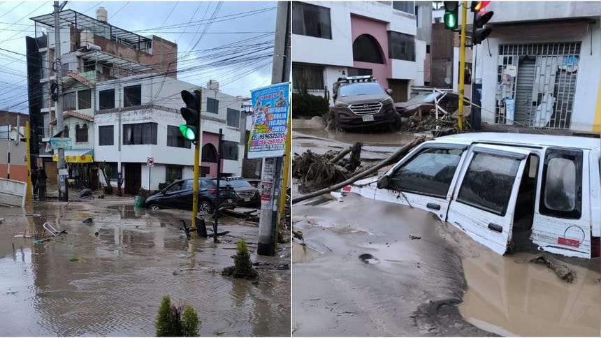 Intensas lluvias acompañadas de granizadas y tormentas eléctricas sorprendieron a diversos distritos de Arequipa