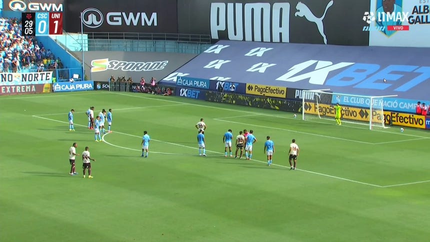 Así fue el gol de Alex Valera en el Universitario vs Cristal