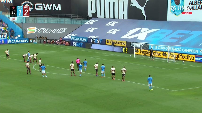 El gol de Yoshimar Yotún en el Cristal vs Universitario