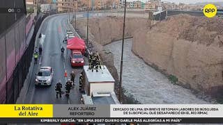 Con drones y equipo especializado, continúa búsqueda de policía desaparecido en el río Rímac