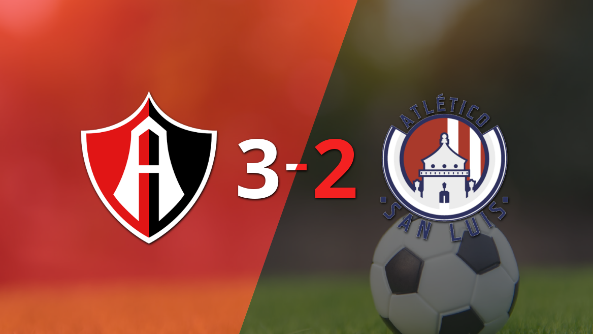 Liga MX: Partido de muchos goles y triunfo de Atlas sobre Atl. de San Luis