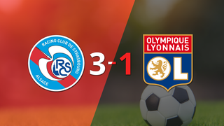 Liga de Francia: Olympique Lyon fue derrotado por RC Strasbourg con un marcador de 3-1