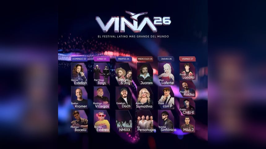 Parrilla y programación del Festival de Viña del Mar 2026