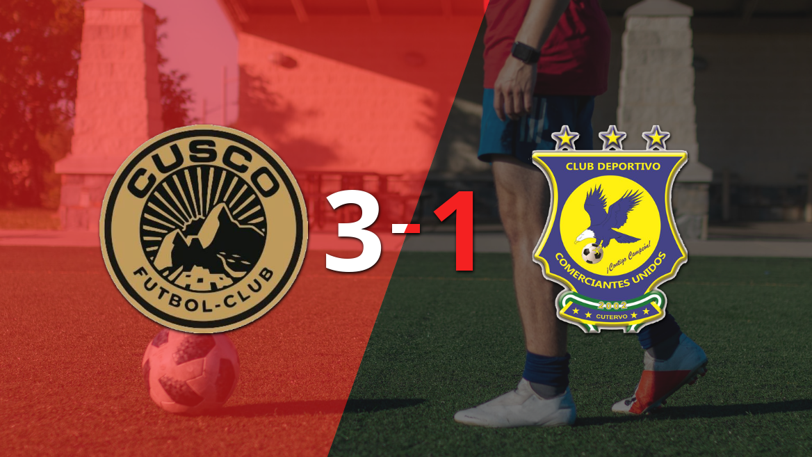 Liga 1: Cusco FC logró dar vuelta el marcador y vencer 3-1 a Comerciantes Unidos