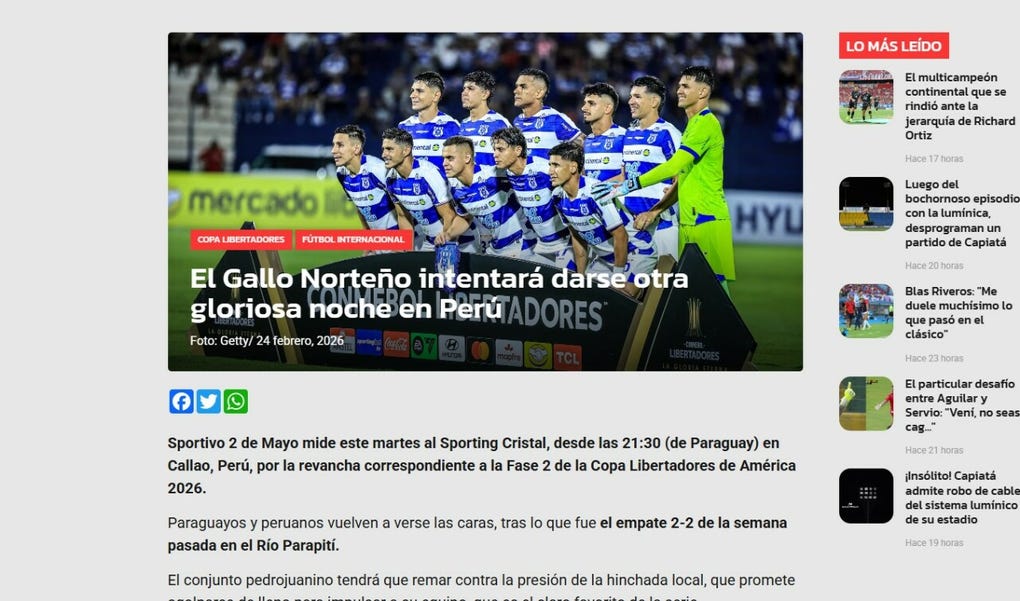 <strong>Versus de Paraguay:</strong> El Gallo Norteño intentará darse otra gloriosa noche en Perú