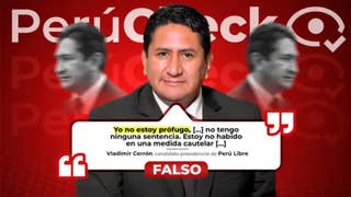 Vladimir Cerrón sí es un prófugo de la justicia, a pesar de que lo niegue