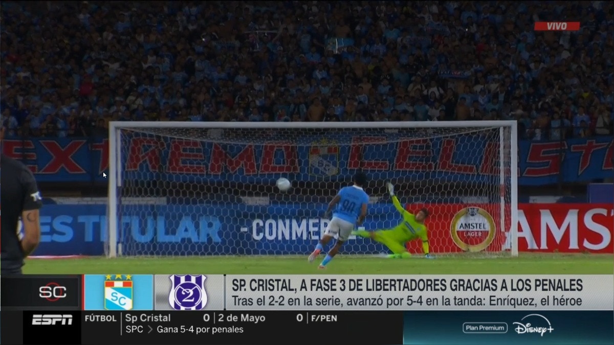 Por algo se llama Cristiano: la mágica definición de penal de jugador de Cristal para eliminar a 2 de Mayo [VIDEO]