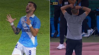 Lo sufre Cristal: Felipe Vizeu falló un gol cantado ante 2 de Mayo y provocó tremenda reacción de Paulo Autuori [VIDEO]