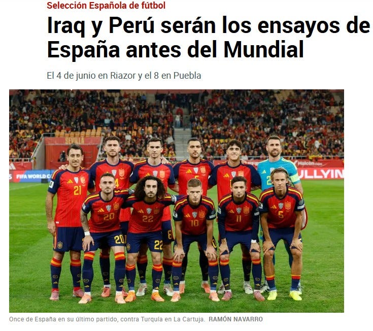 Lo que dicen en España por el amistoso contra Perú.