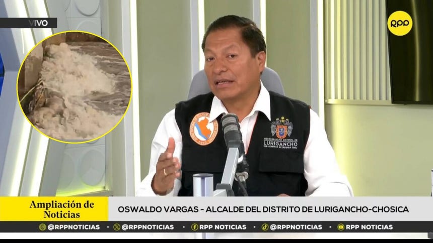 El alcalde de Lurigancho-Chosica alertó que el río ya superó los 100 metros cúbicos por segundo la mañana de este miércoles. 