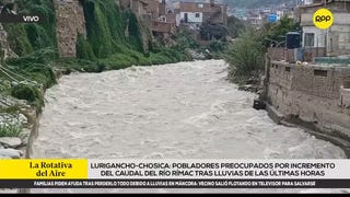 Pobladores de Chosica preocupados por incremento del caudal del río Rímac: “Ayer ha llovido casi toda la tarde y la noche”