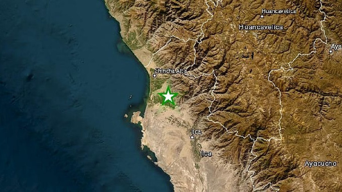 Un sismo de magnitud 3.7 remeció la región Ica esta madrugada