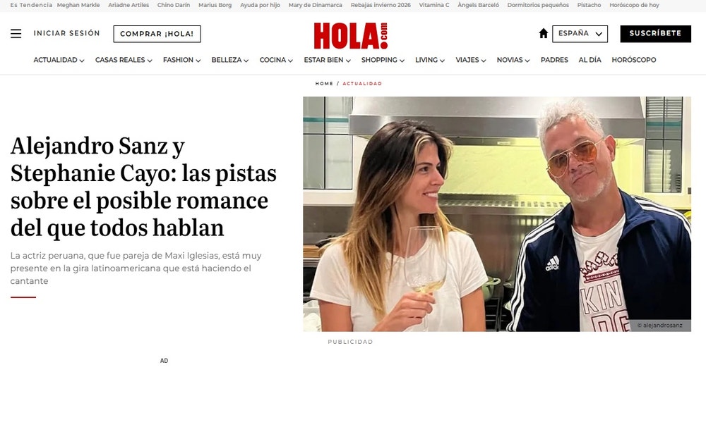 Hola! de España titula: 