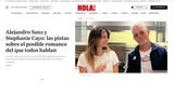 Hola! de España titula: <strong>Alejandro Sanz</strong> y <strong>Stephanie Cayo</strong>: las pistas sobre el posible romance del que todos hablan