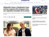 También desde Ecuador, el medio Expedientes titula: <strong>Alejandro Sanz</strong> y <strong>Stephanie Cayo</strong> avivan rumores de romance tras ser captados tomados de la mano.