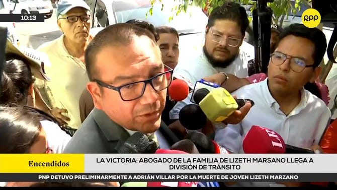 Abogado de la familia de Lizeth Marzano sobre caso Adrián Villar: 