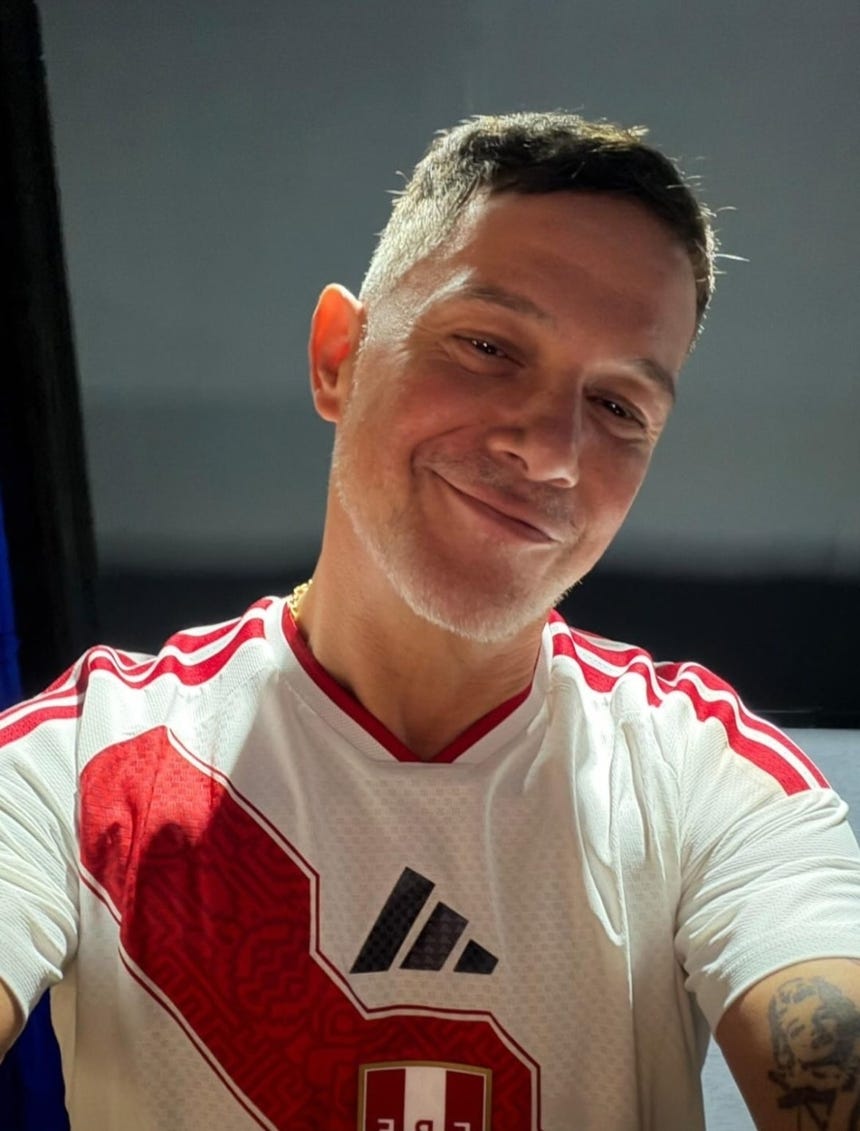 Alejandro Sanz durante su visita a Lima en el marco de su gira ¿Y ahora qué?.