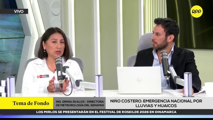 Grinia Ávalos, directora de Meteorología Senamhi. 