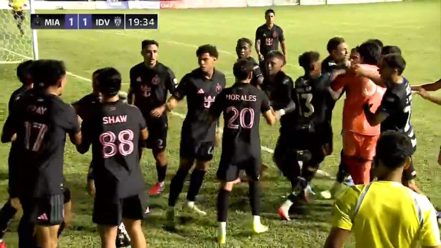 No todo fue amistoso en el Inter Miami ante Independiente del Valle.