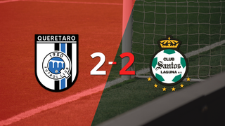 Liga MX: Empate a 2 entre Querétaro y Santos Laguna