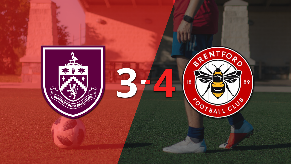 Premier League: Mikkel Damsgaard marca un doblete en la victoria 4-3 de Brentford ante Burnley