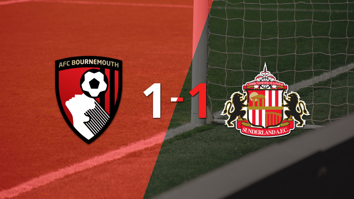 Premier League: Bournemouth logró sacar el empate de local frente a Sunderland