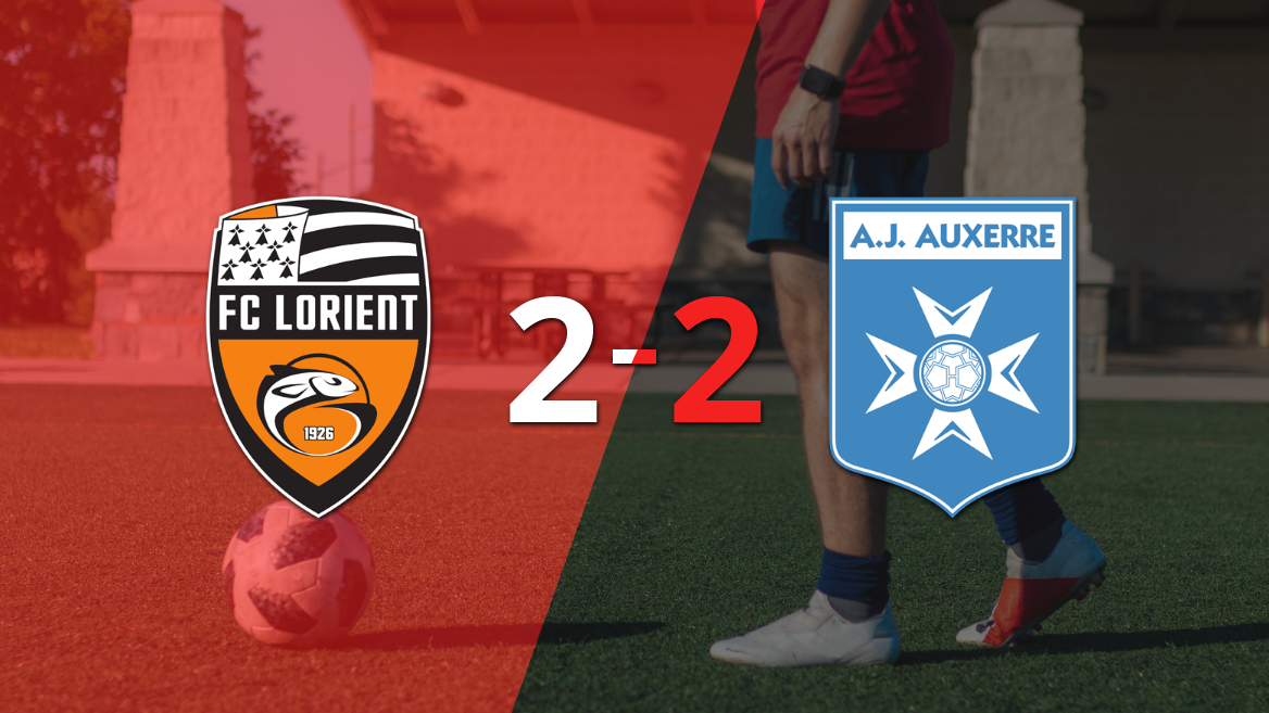 Liga de Francia: Lorient empató 2-2 ante Auxerre con doblete de Bamba Dieng