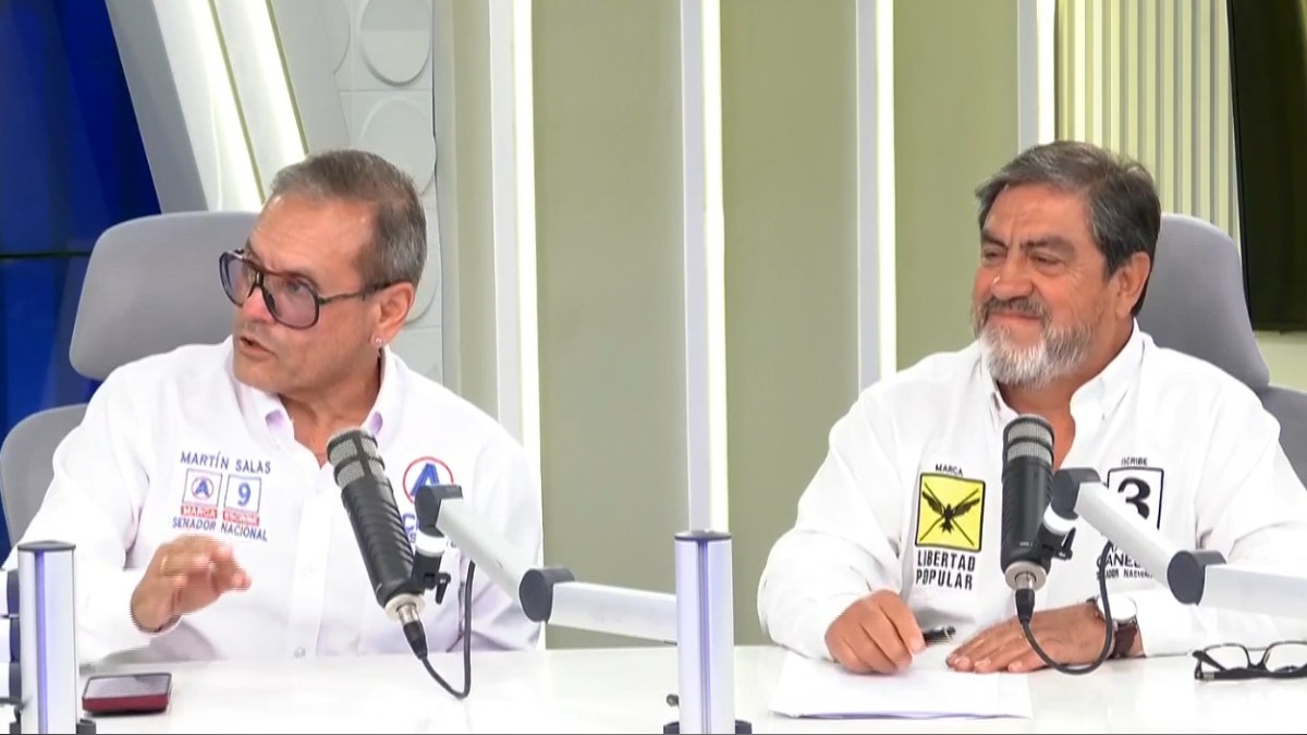 Candidatos al Senado Raúl Canelo y Martín Salas debatieron propuestas sobre seguridad y lucha contra la corrupción