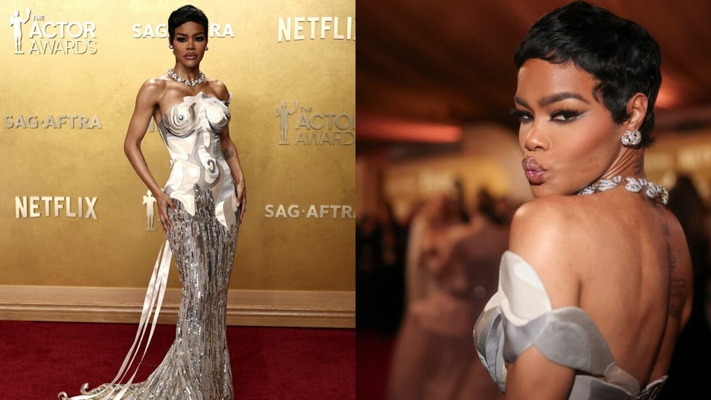 <strong>Teyana Taylor </strong>deslumbró con un estilismo escultural compitiendo en la categoría de Mejor Actriz de Reparto por Una batalla tras otra.