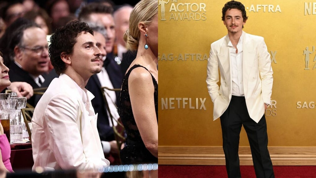 <strong>Timothée Chalamet </strong>apostó por un moderno traje de Prada como nominado a Mejor Actor por Marty Supremo.