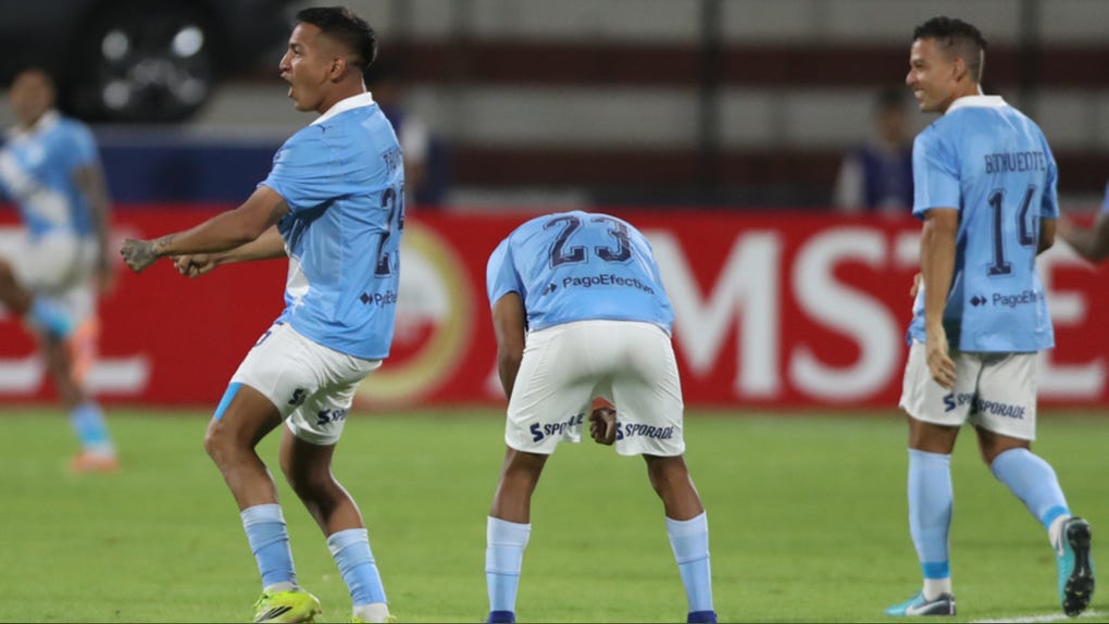Jugadores de Sporting Cristal en la Copa Libertadores.